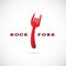 Rock Fork Vector Concept Symbol Icon or Label