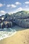 Rock formation on a coastal beach in county Donegal