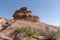 Rock formation and desert brush, Arches National Park Moab Utah