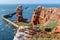 Rock Formation Lange Anna at the German offshore island Helgoland, Germany