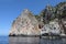 Rock formation at paradise beach of Liapades at Corfu Island Gr