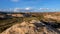 Rock formation and road across Utah, Grand Staircase Escalante National Monument, USA