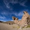 Rock formation with shape of a camel with blue sky, Bolivia