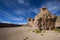 Rock formation with shape of a camel with blue sky, Bolivia