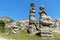 Rock formation The Stone Dolls of Kuklica near town of Kratovo, Republic of North Macedonia