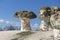 Rock formation The Stone Mushrooms near Beli plast village, Kardzhali Region, Bulgaria