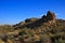 Rock formation under blue sky