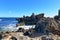 Rock formations along the coast of Penguin Island