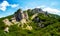 Rock formations called Radove skaly and Hill Sivy Vrch in Western Tatras, Slovakia