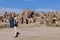 Rock formations of Cappadocia and photographer