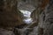 rock formations of cavernous form belonging to the source of the river Alviela where it is possible to watch the water flow.