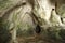 rock formations of cavernous form belonging to the source of the river Alviela where it is possible to watch the water flow.