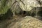 rock formations of cavernous form belonging to the source of the river Alviela where it is possible to watch the water flow.