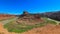 Rock formations by the Colorado river at Canyon lands national park