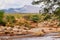 Rock formations at in Ewaso Nyiro River in Samburu National Reserve, Kenya