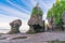 Rock Formations in Hopewell Rocks Park, New Brunswick