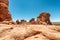 Rock formations inside Arches National Park, USA