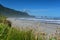 Rock formations and scenic landscape at Motukiekie Beach in New Zealand