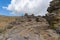 rock formations on the side of a Sierra Nevada mountain