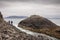 Rock formations at Staffa island in scotland