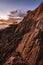 Rock formations at sunrise near the Strand in Townsville in australia