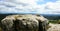 Rock formations in Szczeliniec Wielki in the Stolowe Mountains, the Sudeten range in Poland.