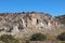 Rock formations and vegetation at Plaza Blanca near Abiquiu, New Mexico