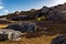 Rock fragments on mountain slope