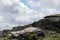 Rock with goat at El Torcal de Antequera in Andalusia, Spain