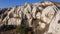 Rock houses in valley of Cappadocia.