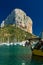 Rock of Ifach and fishing boats