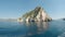 Rock islands from archipelago seen from a cruise boat -