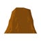 Rock isolated. Mountain on white background. Vector illustration
