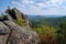 rock krasnoyarsk park national stolby landscape mountain clouds sky blue rocks taiga siberian cliff top view