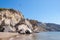 Rock landslide on the Kalamaki beach