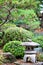 Rock lantern in Japanese zen garden