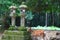 Rock lanterns in Nara park, Japan