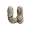 Rock letter U - Small 3d boulder font - Suitable for nature, ecology or environment related subjects