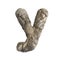 Rock letter Y - Small 3d boulder font - Suitable for nature, ecology or environment related subjects