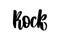 Rock lettering. Handwritten stock lettering typography Vector
