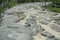 Rock-made path, Pavement made of stones in cement