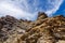 Rock massive against the blue sky