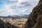 Rock mountain landscape without people in Cappadocia, Goreme, Turkey, Ercias Volcano view