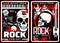 Rock music concert grunge posters, metal festival