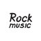 Rock music lettering. Musical icon background. Rock`n`roll sign.
