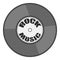 Rock music vinyl record icon, cartoon style