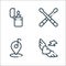 Rock n roll line icons. linear set. quality vector line set such as tattoo, location, drumstick