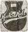 Rock\'n Roll poster guitar graphic design tee vector art