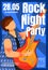 Rock night party brochure template