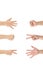 Rock Paper Scissors gambling hand game for all of ages and sex. This is Asian male hands post on white background